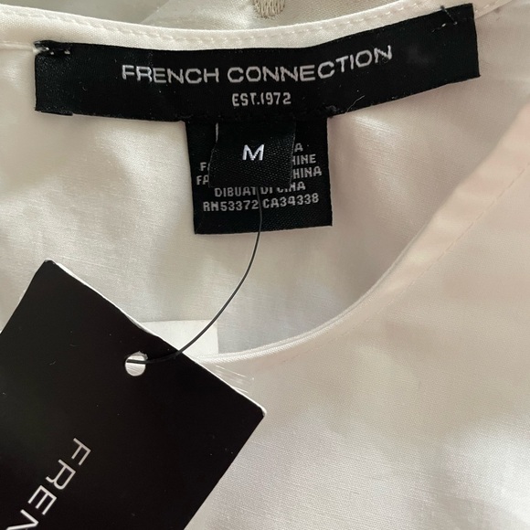 French Connection Women's Alissa Cotton Broiderie Long-Sleeve Top sz M - Picture 9 of 12
